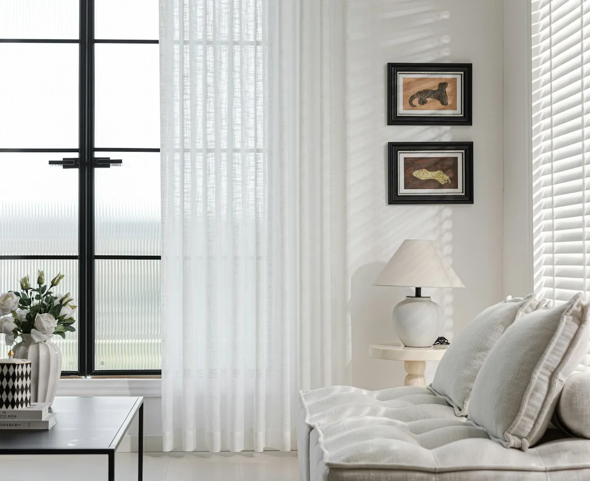 A bright living room with clear floor space